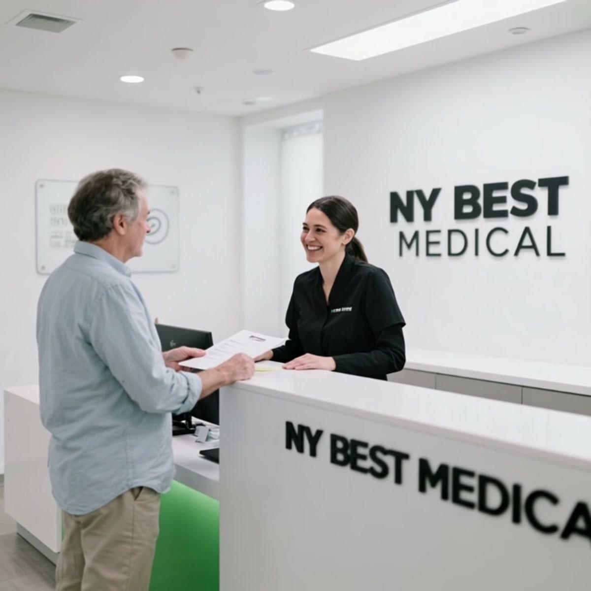 Concept visualization of an NY Best Medical clinic reception