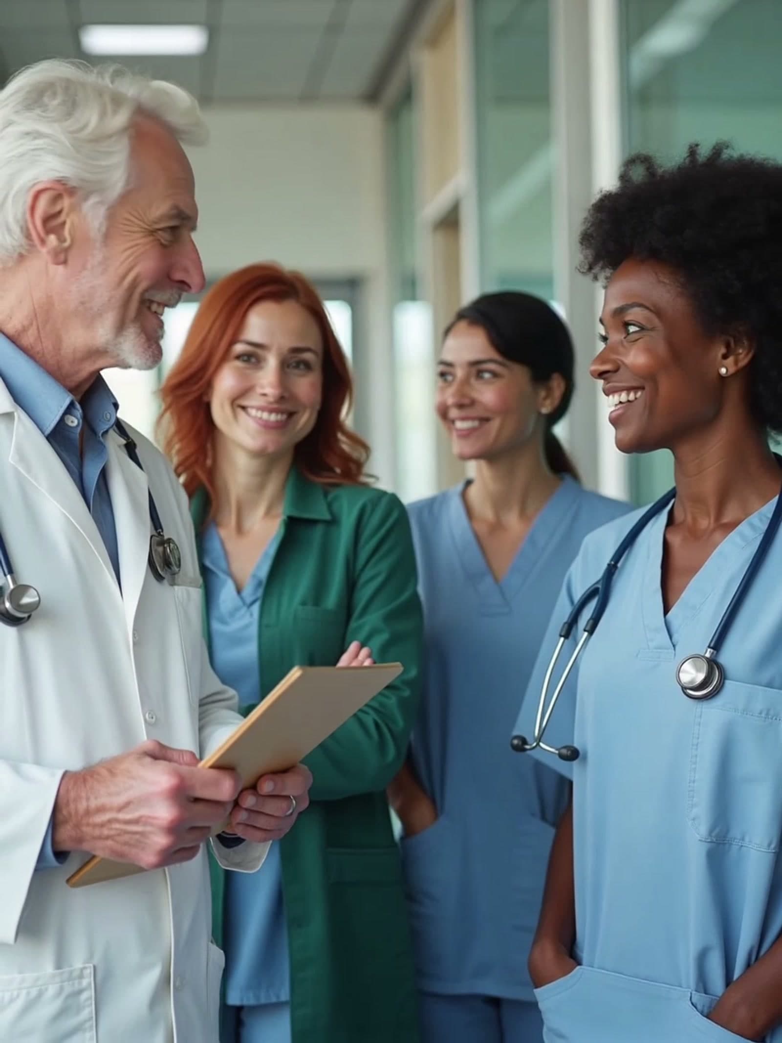 Healthcare professionals in a clinic setting
